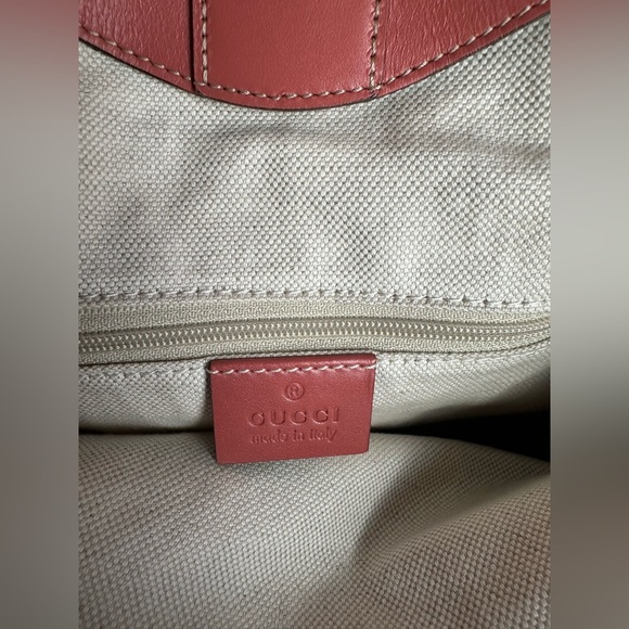 Authentic Gucci Diamante Sukey Canvas Tote Bag Brown - Picture 12 of 13